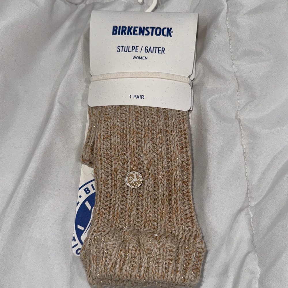 Birkenstock Stulpe/Gaiter Beige Color with Gold One Size